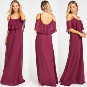 SMYM Caitlin Ruffle Red Maxi Dress